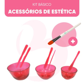 Kit Básico 2.0 - Cubetas + Espátula + Pincel - Acessórios de Estética - Estek