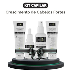 Kit Crescimento Capilar e Combate Queda de Cabelo - Linha Hair Growth - Eccos Cosméticos