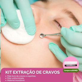 Kit  Extração de Cravos e Espinhas - Nano Amolecedor de Comedões + 4 Curetas - Eccos Cosméticos