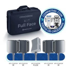 Kit Full Face para Criodermis - 4 Aplicadores de borda Infinita + 1 Aplicador Flex  - Medical San