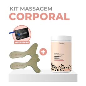 Kit Massagem Corporal - Pantala Massageador + Bolsa Necessáire + Creme De Massagem Pimenta Negra 1Kg - Smart GR