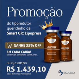 Kit Promocional - 6 Caixas de Lipopress Fluido Liporedutor 10ml com 5 unidades - Smart GR