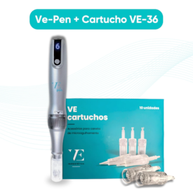 Kit Ve PEN Caneta de Microagulhamento + 10 Cartuchos de 36 agulhas  -  Variestética