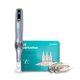 Kit Ve PEN Caneta de Microagulhamento  + 10 Cartuchos NANO de 137 Agulhas -  Variestética