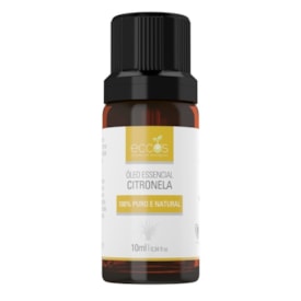 Óleo Essencial De Citronela 10ml - Repelente e Alívio de Picadas de Insetos - Eccos Cosméticos